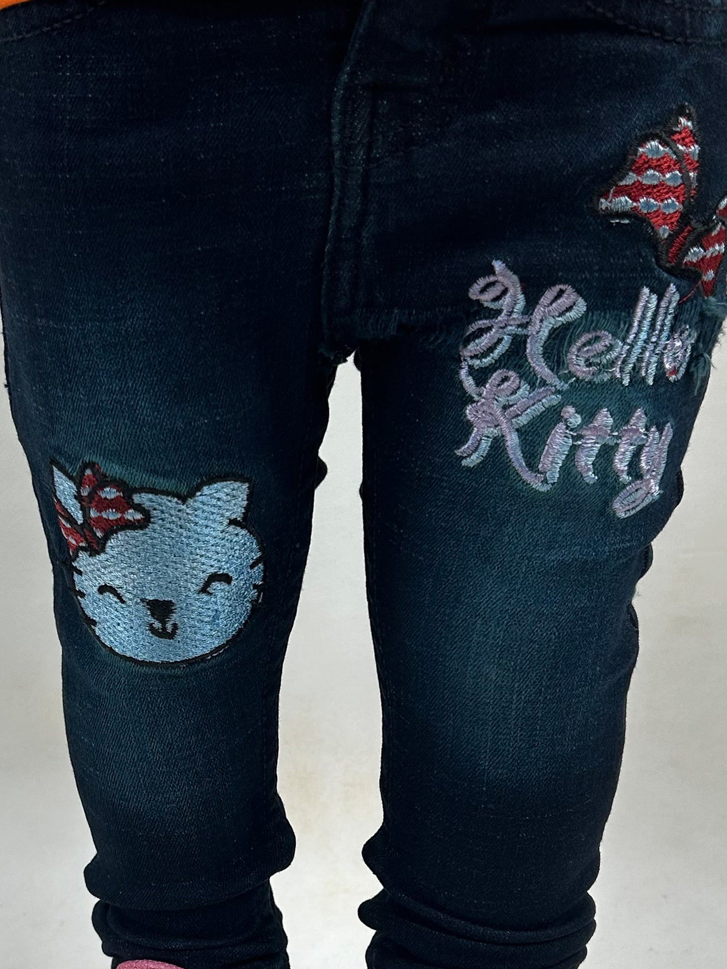 2Yrs - 8Yrs Dark Blue Stretchable Denim Jeans For Girls GJ20