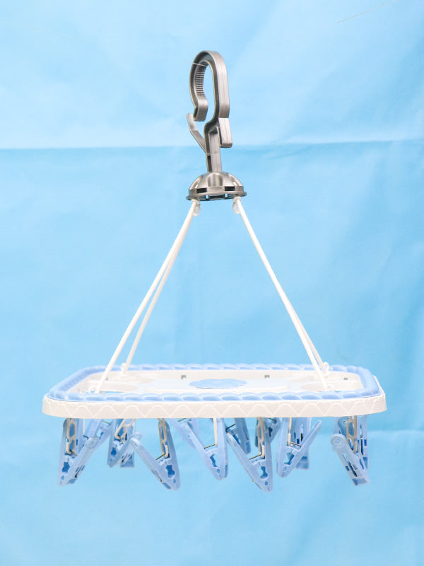 Newborn Clothes Hanger Design Square Shape Sky Blue