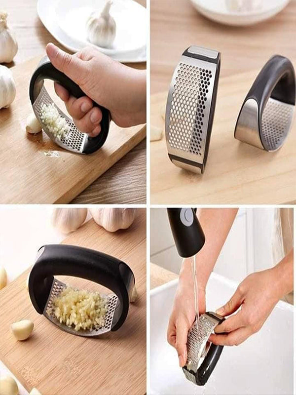 Arc-Shaped Garlic Press