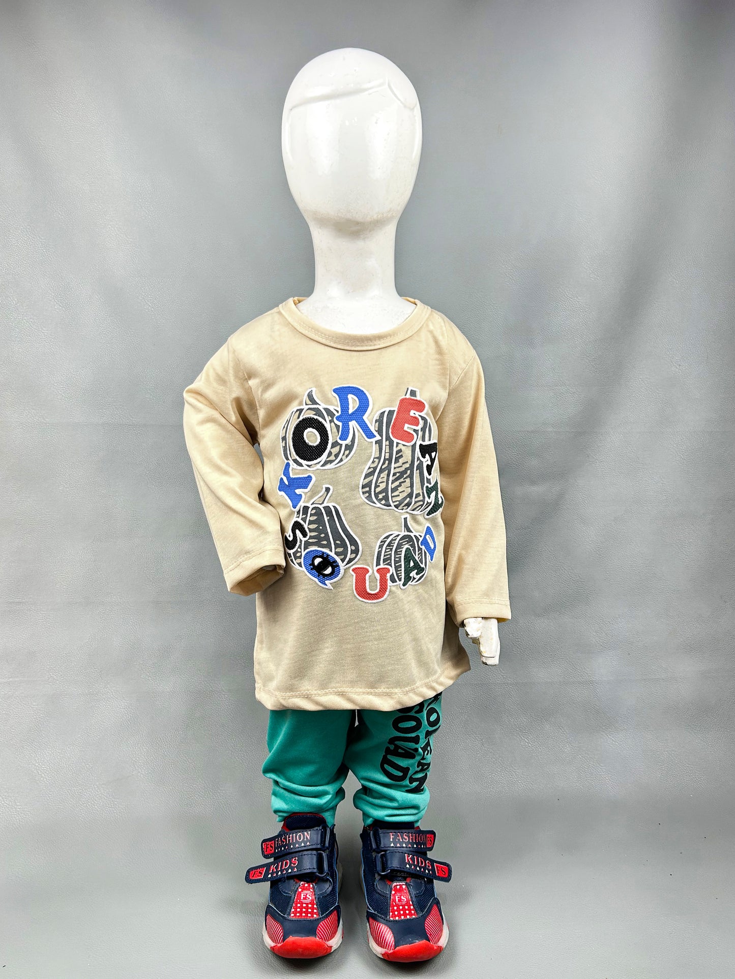 1Yr - 4Yrs Koean Light Fawn Suit For Kids RG BS109