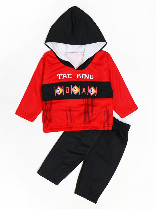 SF Hooded Newborn Baba Suit 3Mth - 9Mth King Red