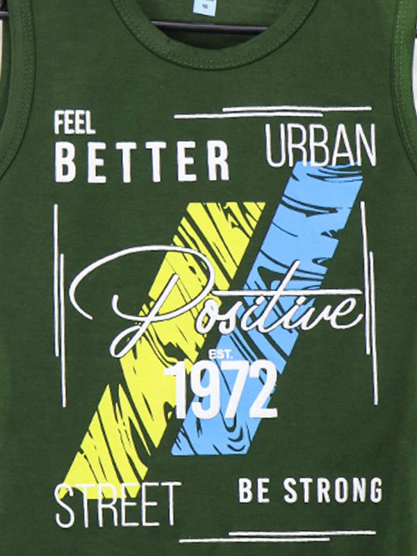 AT Boys T-Shirt 2 Yrs - 8 Yrs Be Strong Green