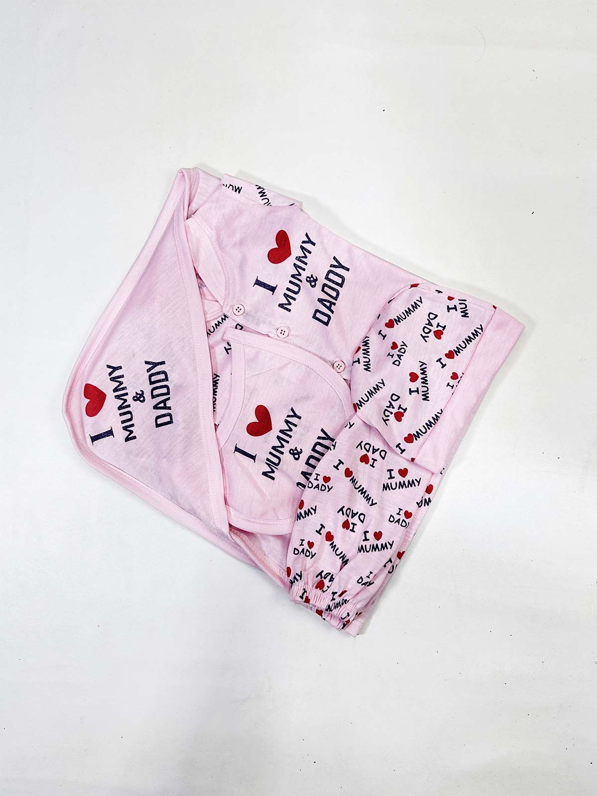 0Mth - 3Mth Pink 5Pcs Gift Set For Newborn HG NBGS256