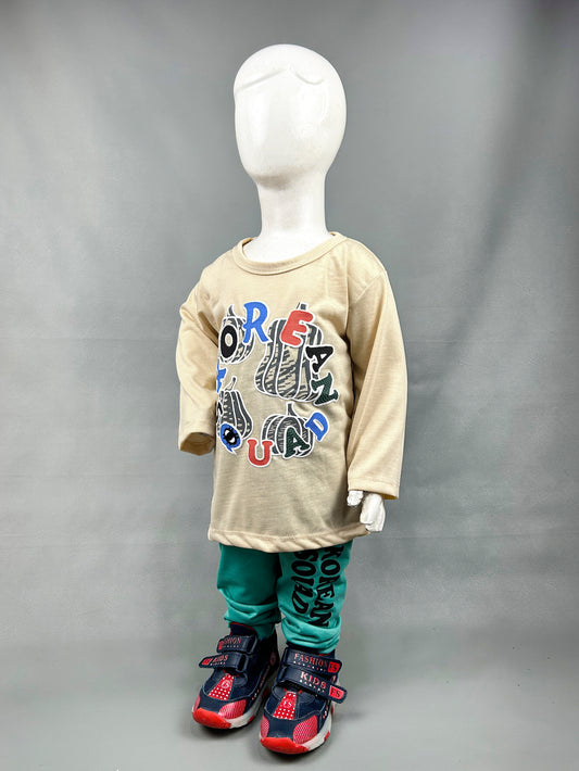 1Yr - 4Yrs Koean Light Fawn Suit For Kids RG BS109