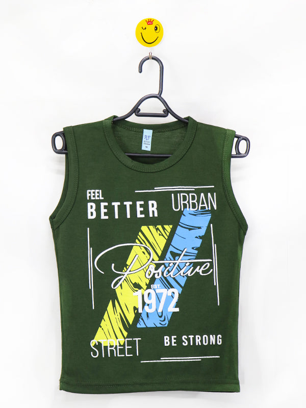 AT Boys T-Shirt 2 Yrs - 8 Yrs Be Strong Green