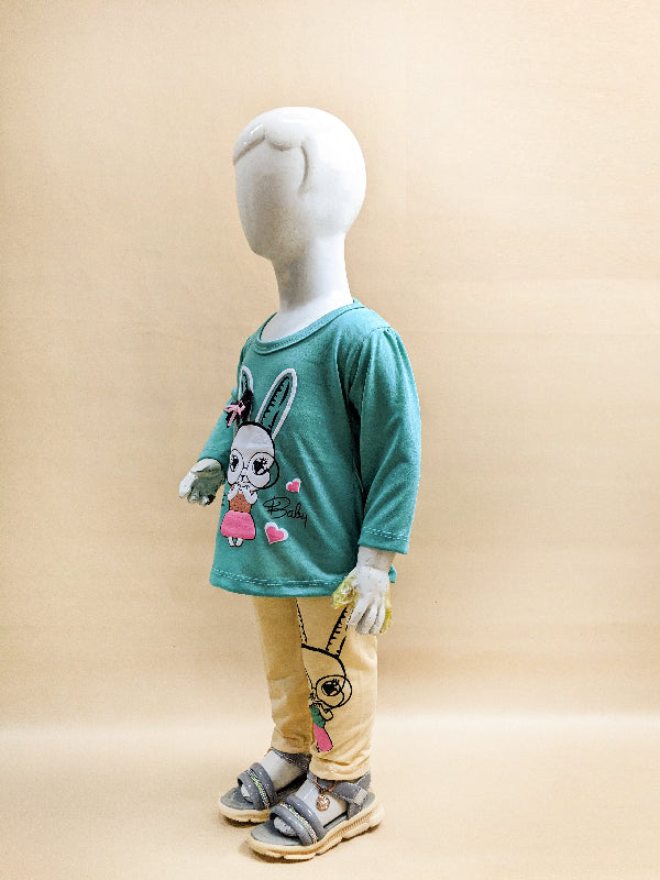 1Yr - 4Yrs Sweet Ferozi Suit For Girls RG GS76