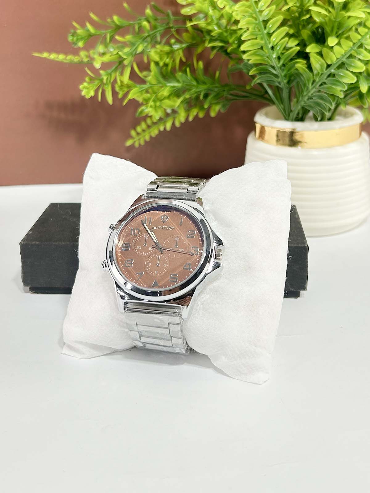 Silver Stainless Steel Watch For Men MW212