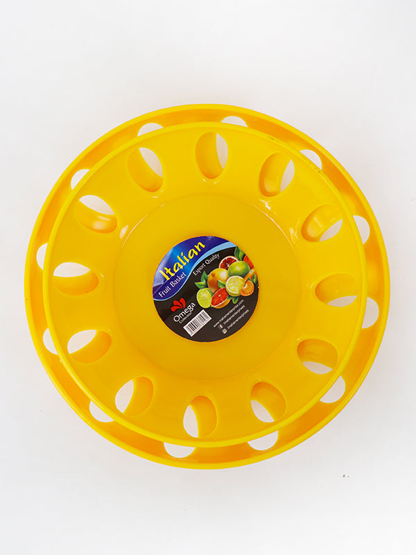 2Pc Italian Fruit Basket Yellow