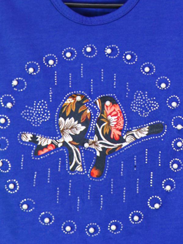 TB Girls T-Shirt 2.5 Yrs - 7 Yrs Sparrow Duo Blue
