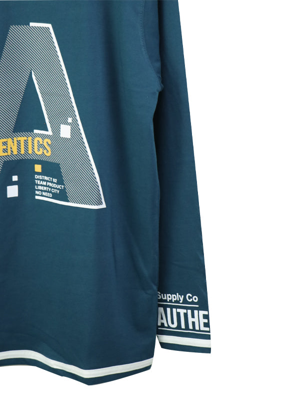 ATT Boys T-Shirt 13 Yrs - 17 Yrs Authentics Sea Blue