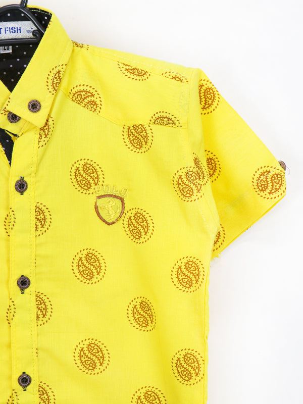 MG Boys Casual Shirt 5Yrs - 10Yrs Polo Yellow