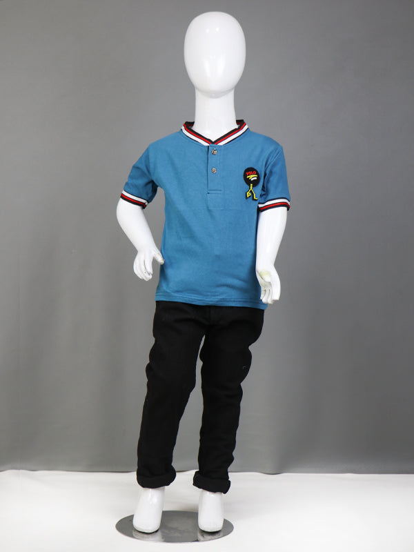 TB Boy T-Shirt 3 Yrs - 8 Yrs Blue