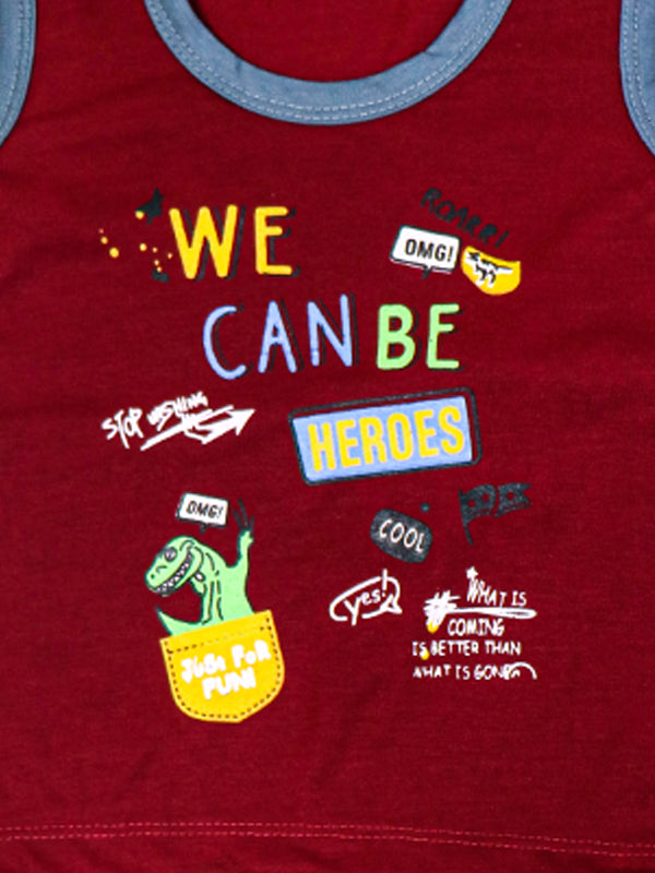 RG Kids Sando Suit 1Yr - 4Yr Heroes Maroon