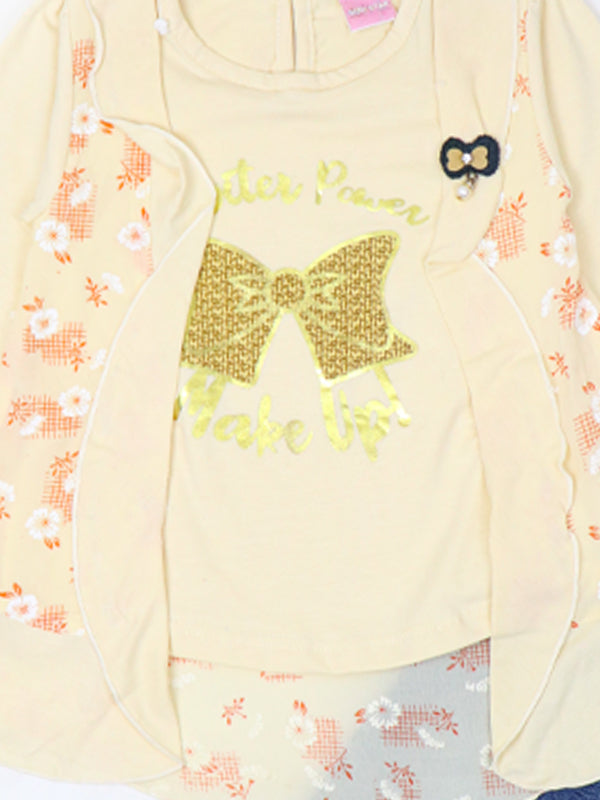 BG Girls Suit 1Yr - 4Yrs Make Up Light Yellow 515