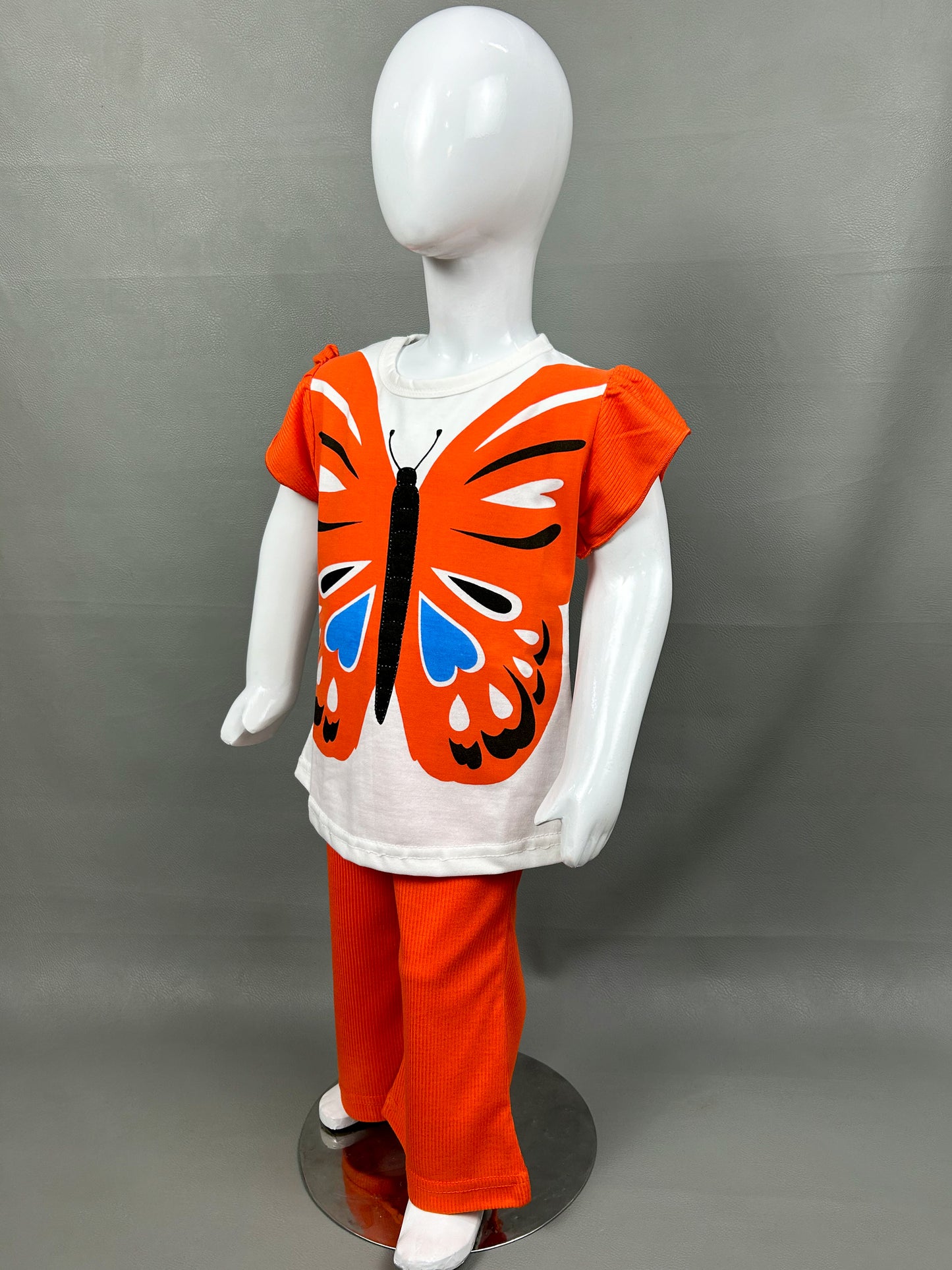 2Yr - 6Yrs Butterfly Orange Suit For Girls SK GS208