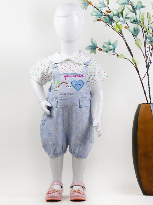 NBS07 TG Newborn Baby Romper 3Mth - 9Mth Light Blue