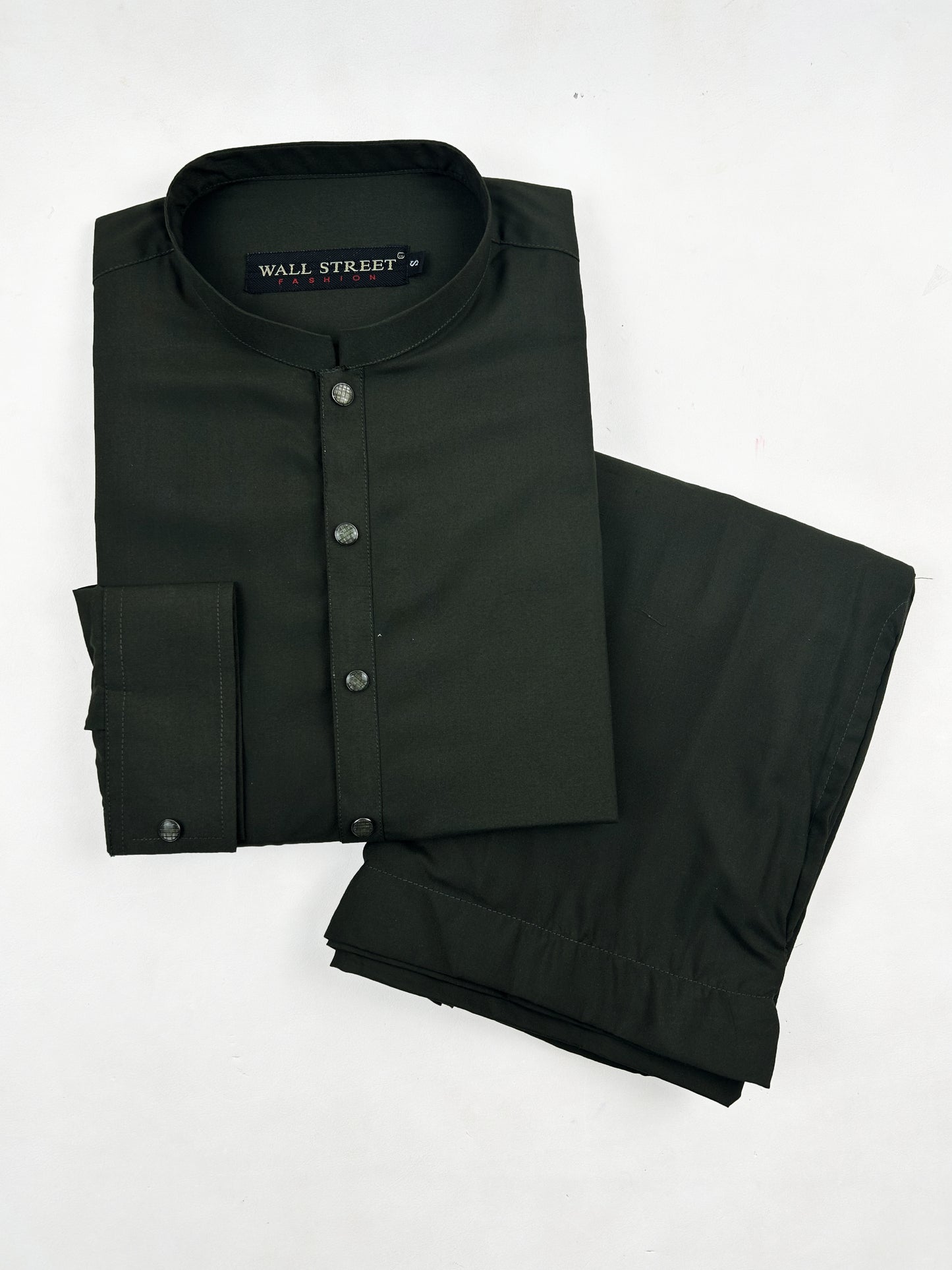 T.846 Dark Green Stitched Kurta Pajama Suit For Men 2 MSK100