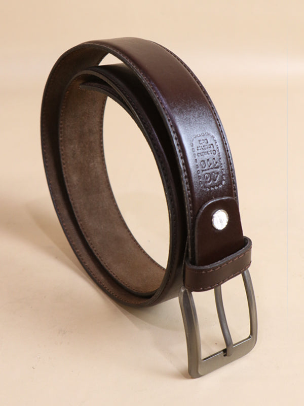 Dark Brown Faux Leather Belt For Men's MB05