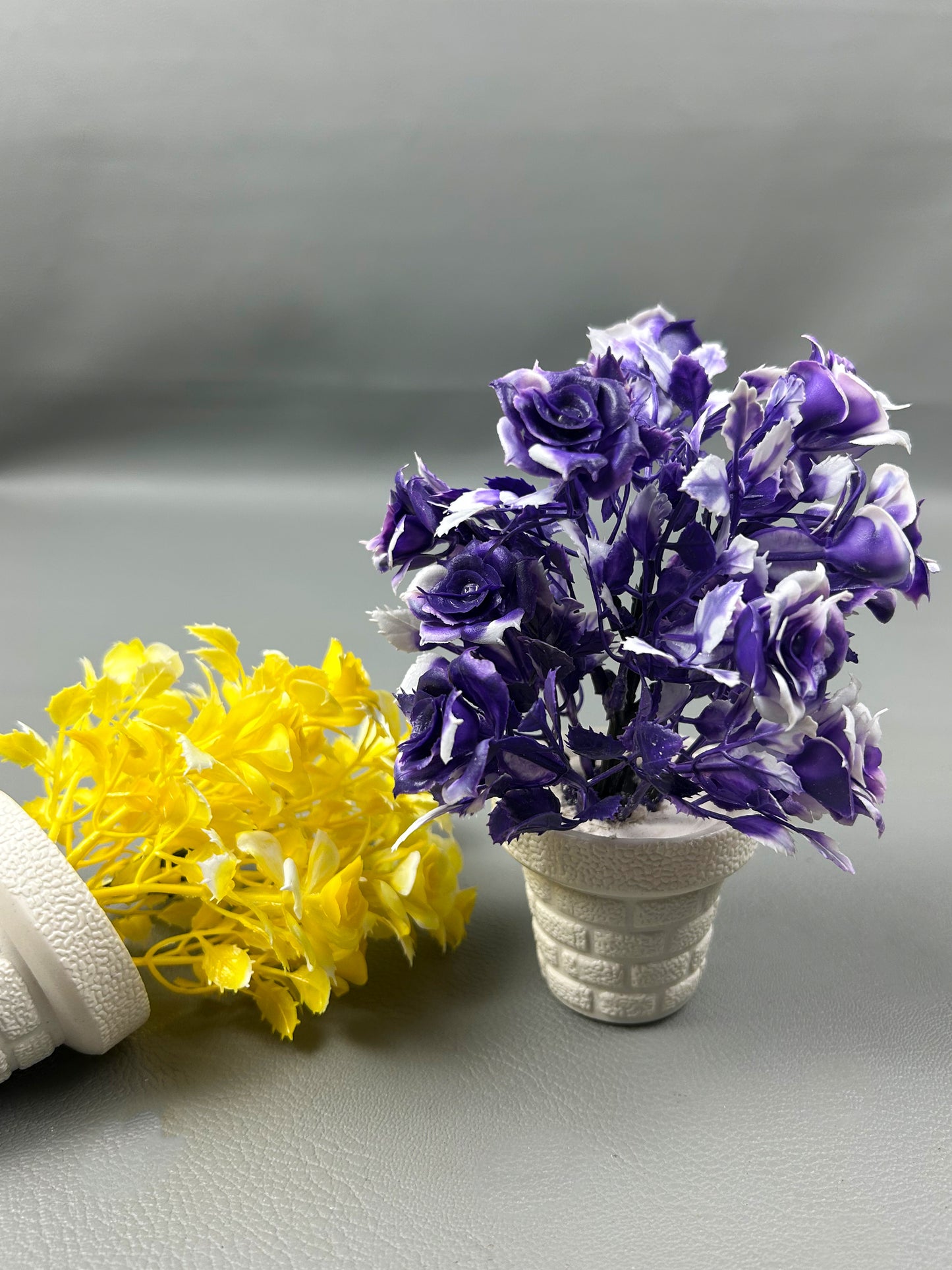 Pack of 2 Artificial Flowers/Plants for Decorations with Pot 33 AFP04