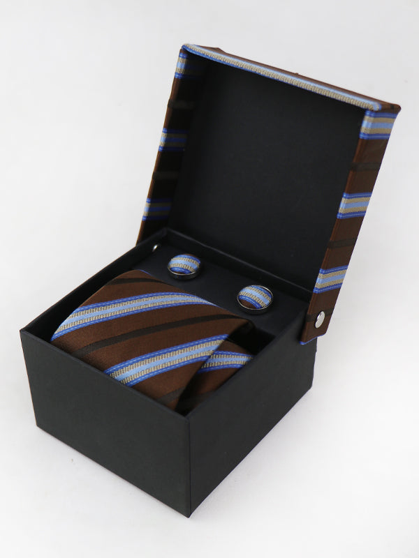 TBS26 3Pcs Tie Gift Box Tie Cuff-Link Pocket Square