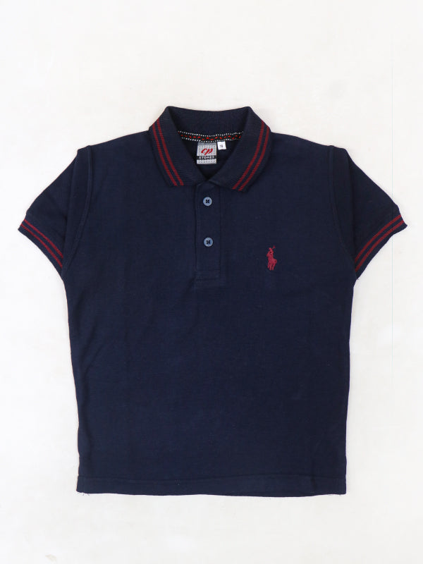 BTS04 MM Boys Polo T-Shirt 3.5Yrs - 8Yrs Navy Blue
