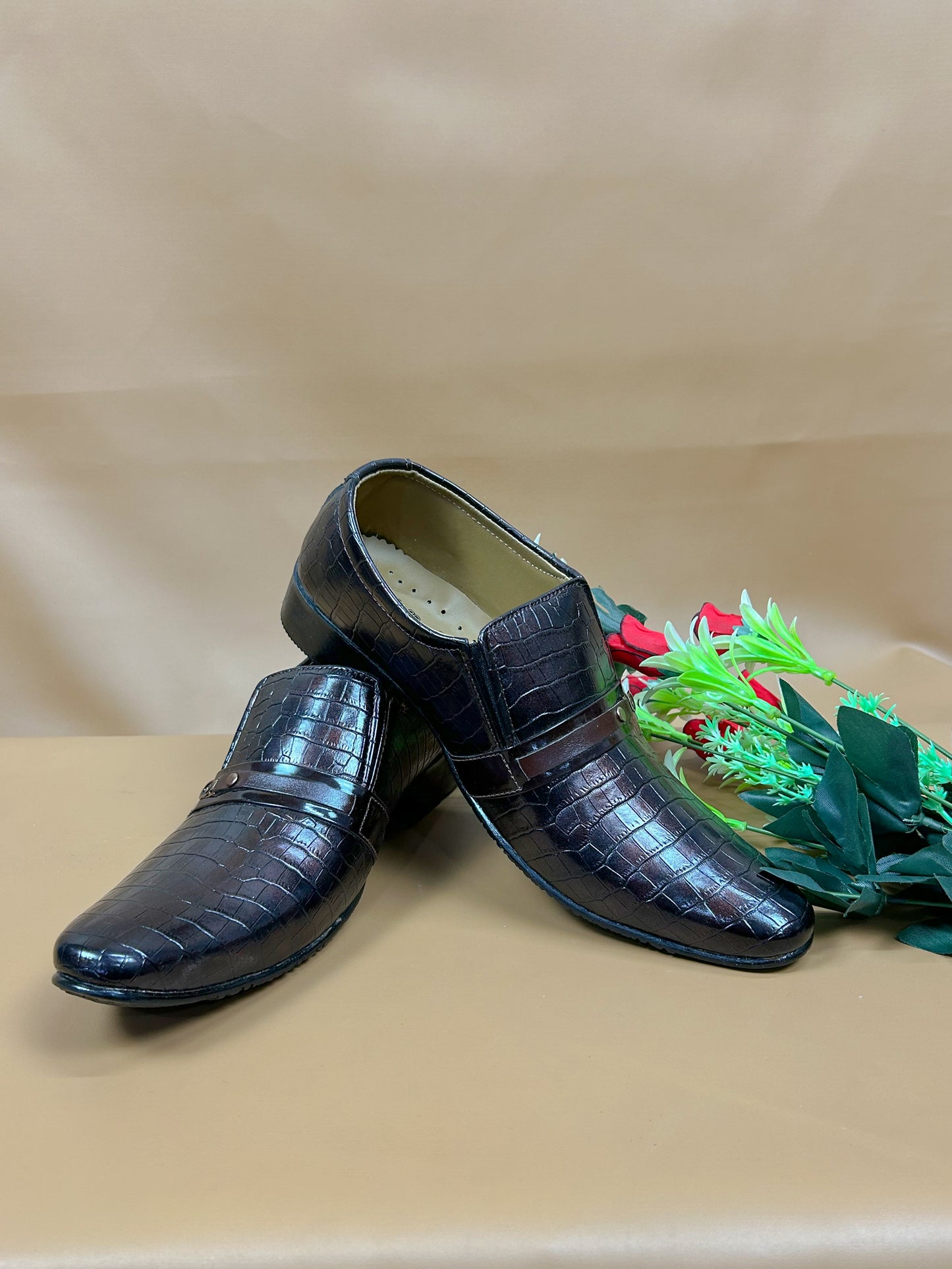 Dark Brown Formal Shoes For Men SC MS104