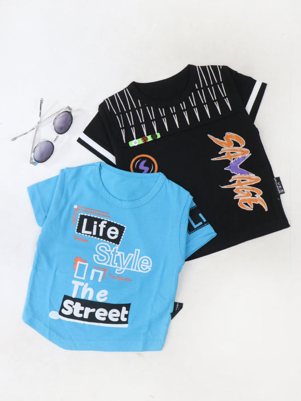 Multicolor & Multidesign Pack of 3 T-Shirt for Boys 1Yrs - 4Yrs BTS05