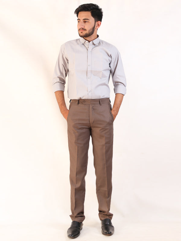 MFP07 Men's Formal Dress Pant Light Brown