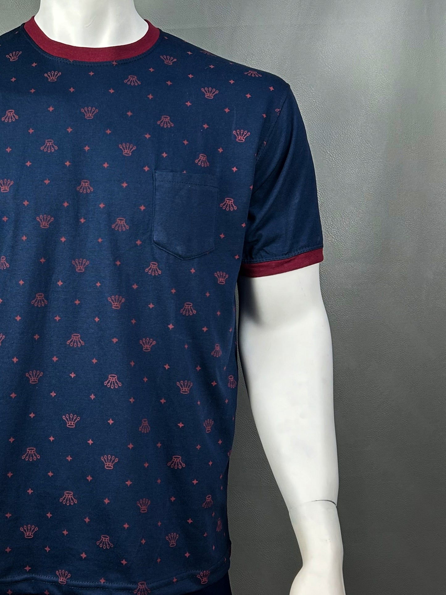 Navy Blue T-Shirt For Men MM MTS194
