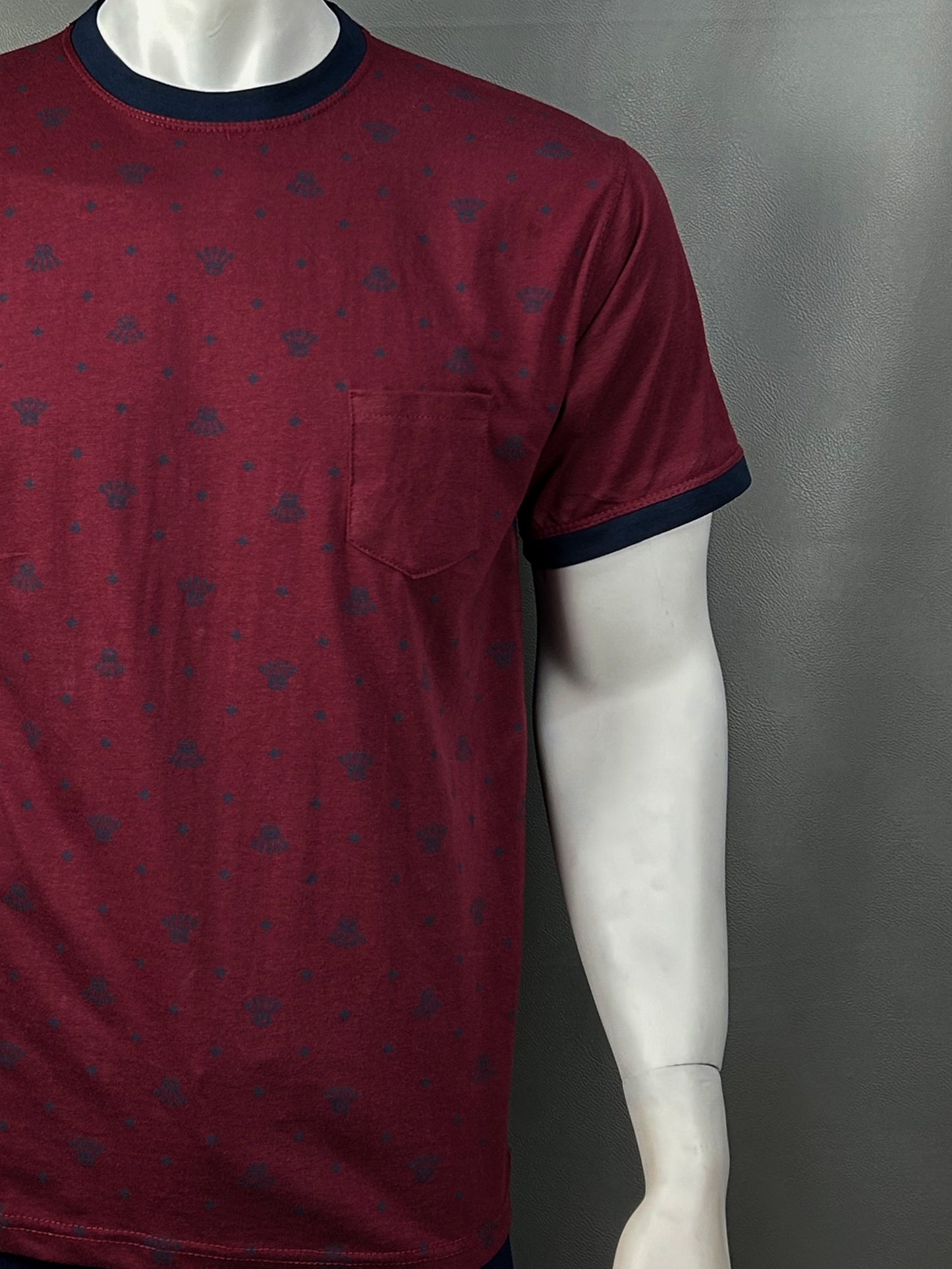 Maroon T-Shirt For Men MM MTS195