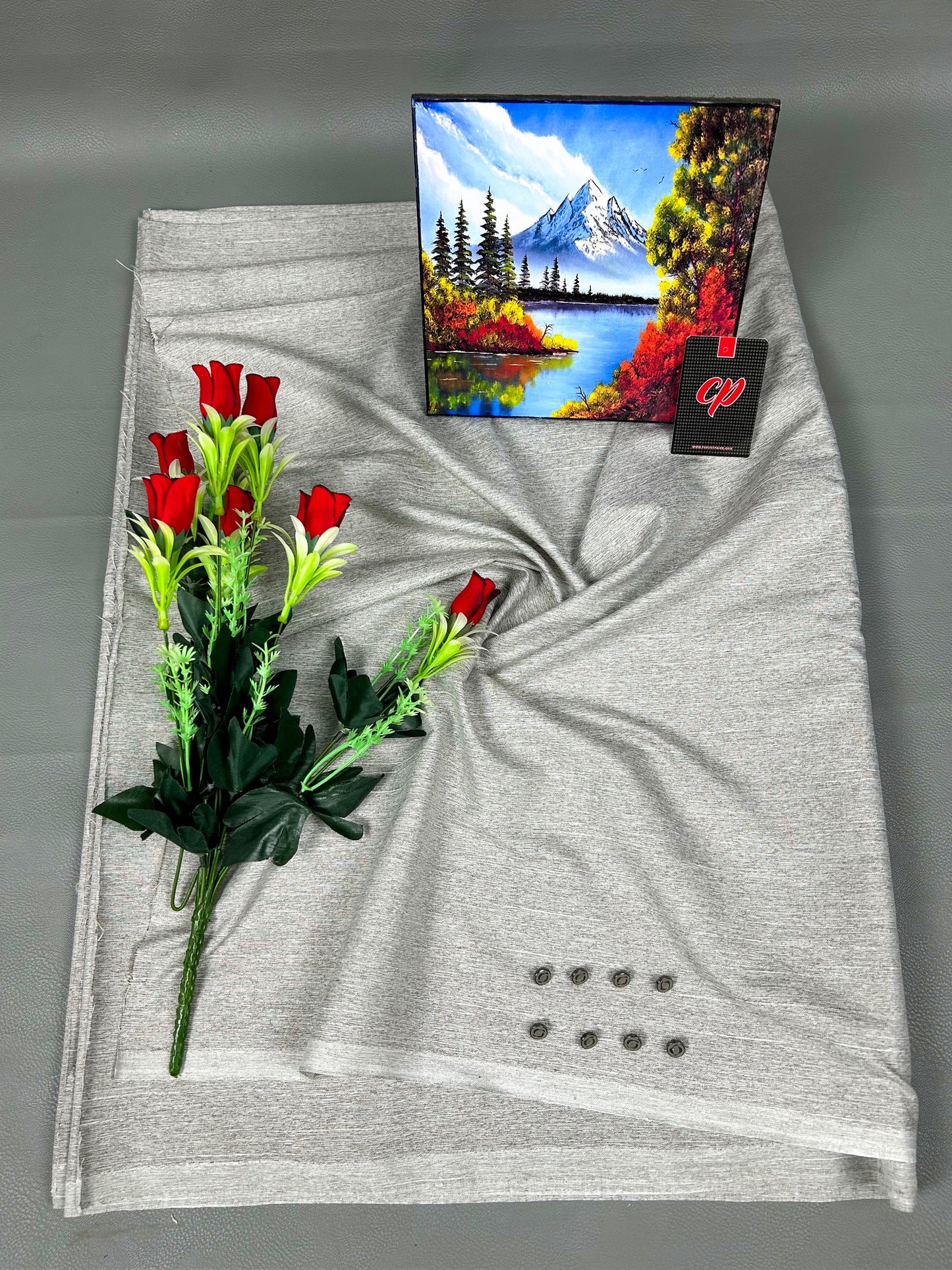 Light Grey Unstitched Kameez Shalwar For Men MUF74