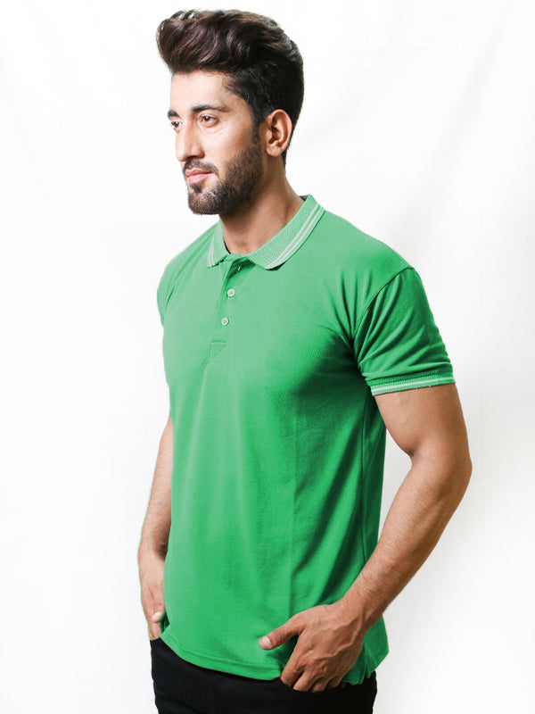 Men's Paddy Curved Polo T-Shirt Bright green