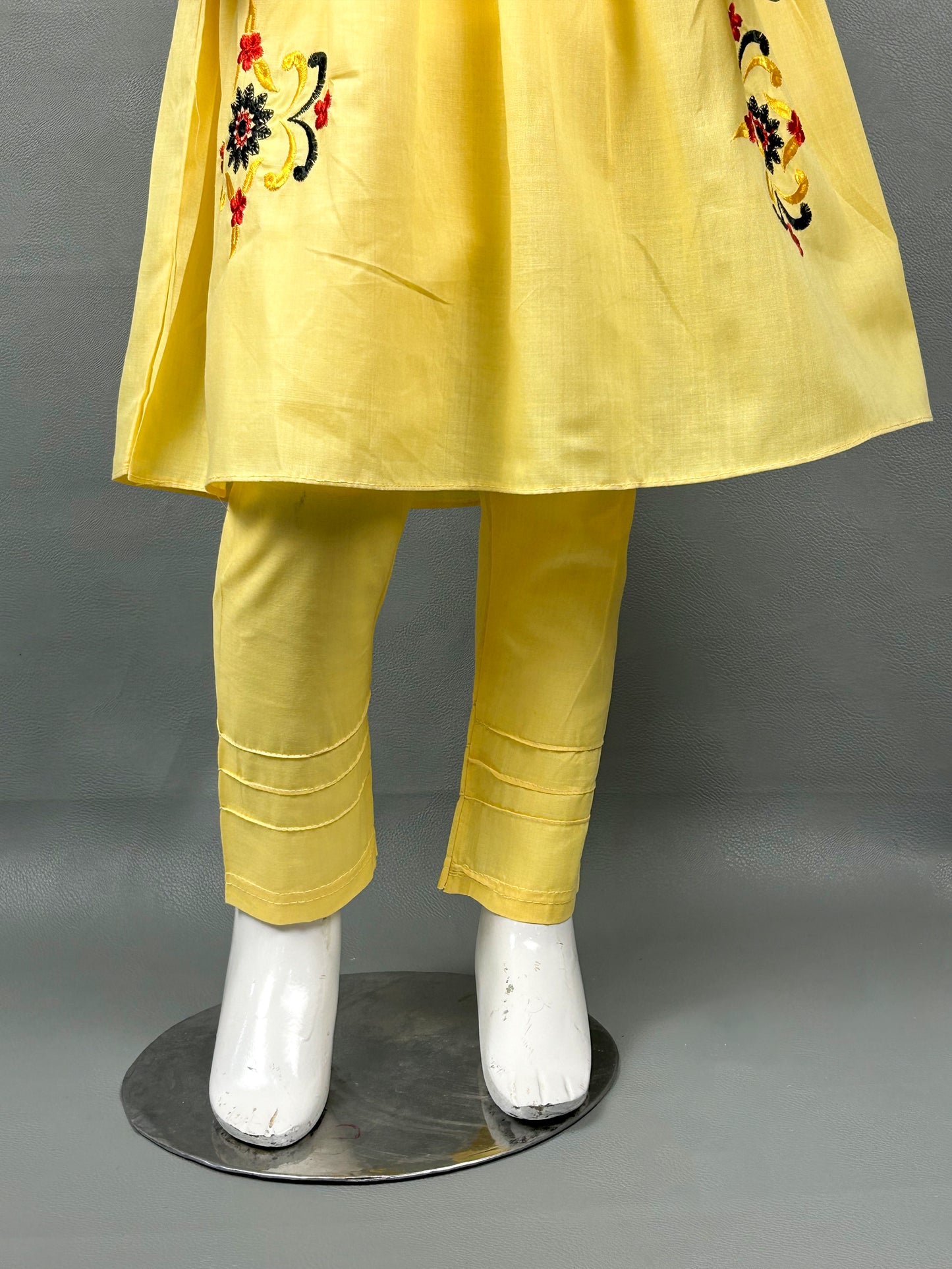 5Yr - 12Yrs Yellow Embroidered Suit For Girls RZ GS126