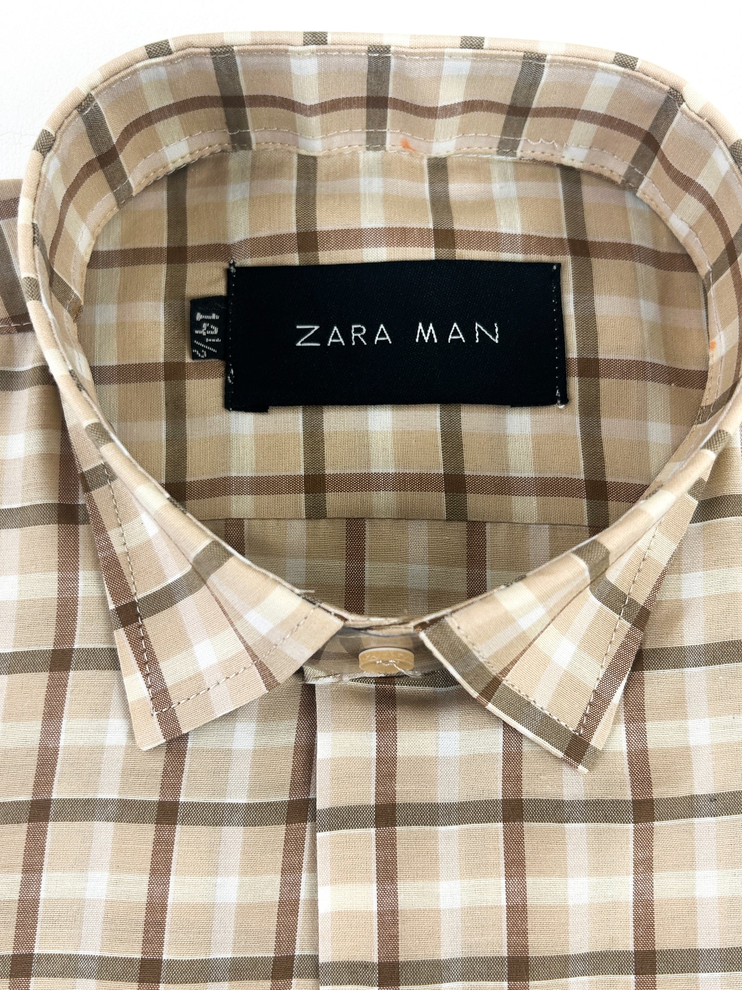 Fawn Checks Formal Dress Shirt For Men MFS337