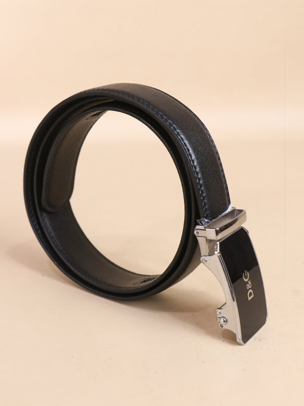 Black Faux Leather Belt For Men's MB22
