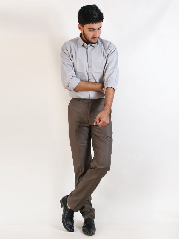 Brown Dress Shoes With Khaki Pants MFP15 Men's Formal Dress Pant