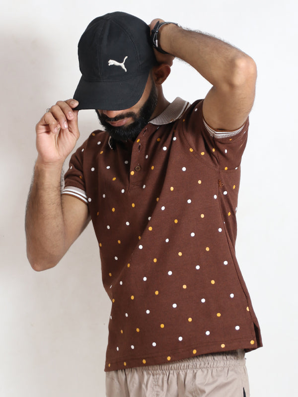 HG Men's Polo T-Shirt Brown 12