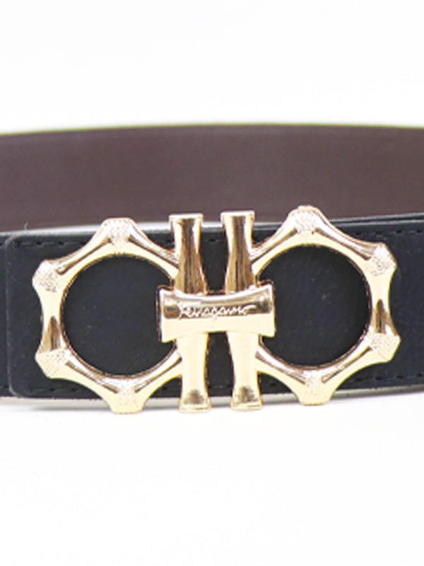 Ferragamo Men's Leather Belt Dark Gray