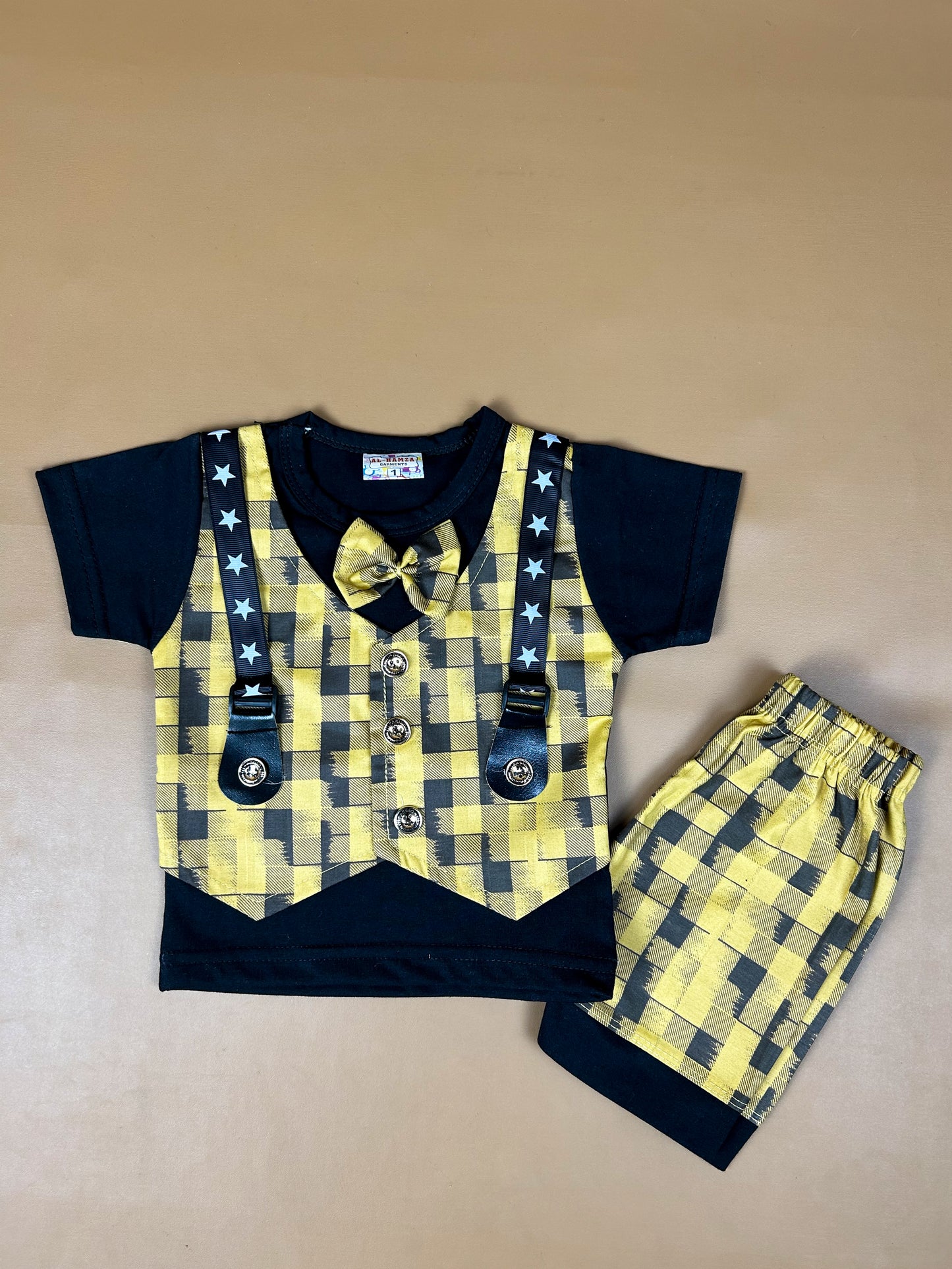 0Mth - 6Mth Black Baba Suit For Newborns NBS344