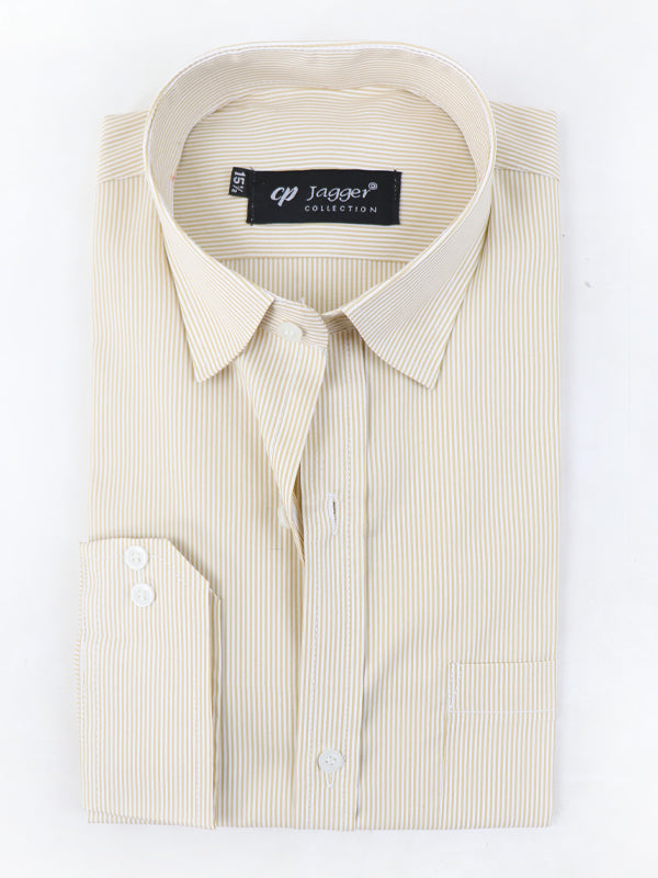 MFS06 Men's Formal Dress Shirt Yellow Lines