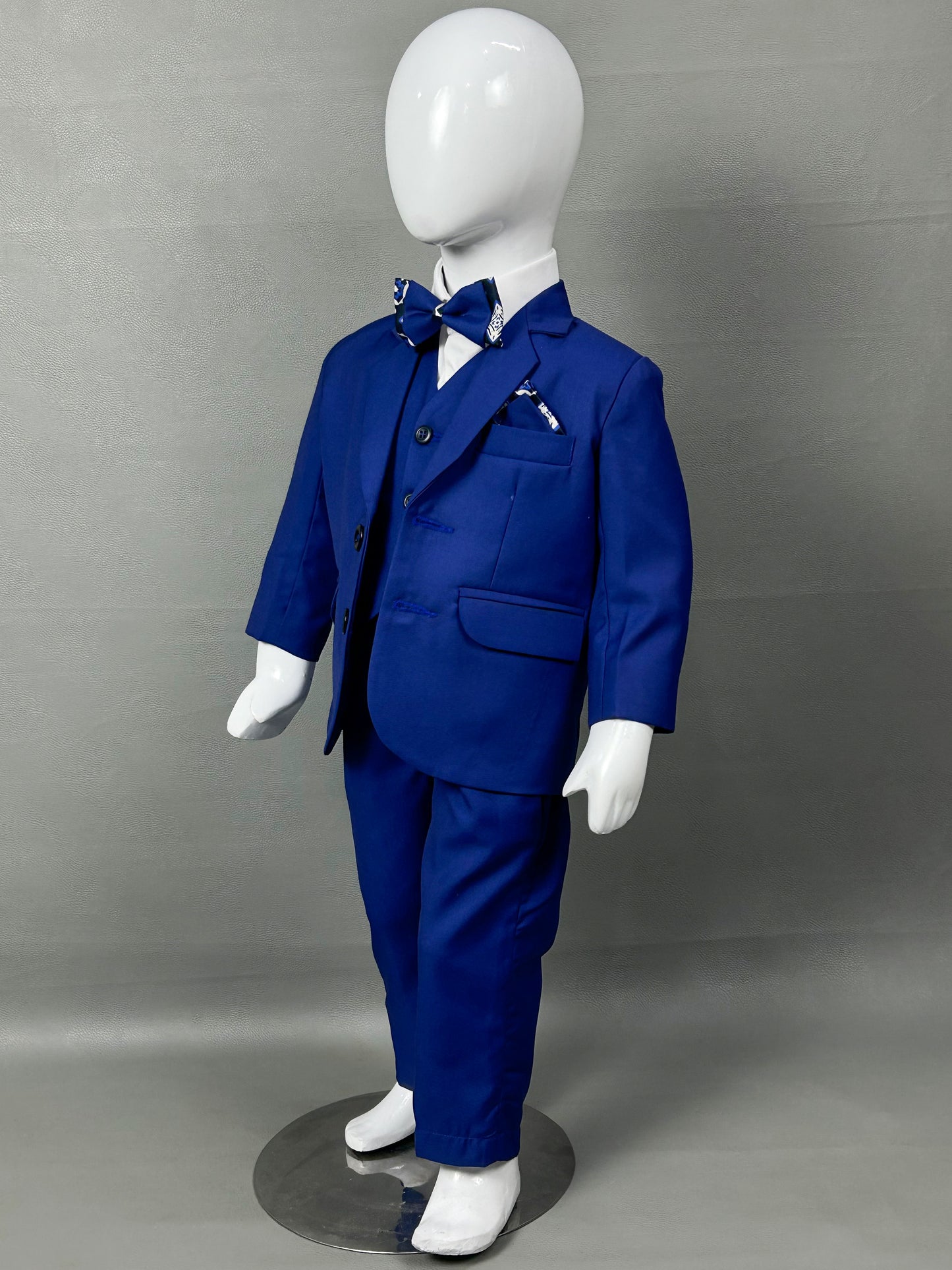 6Mth - 14Yrs Dark Blue 5Pcs Coat Pant Suit for Boys BCP24