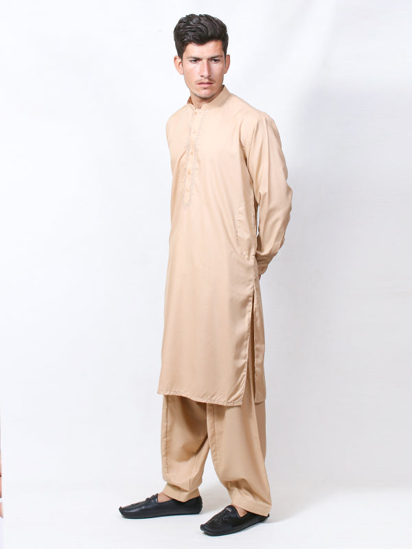 461/1E Men's Kameez Shalwar Stitched Suit Sherwani Collar FB