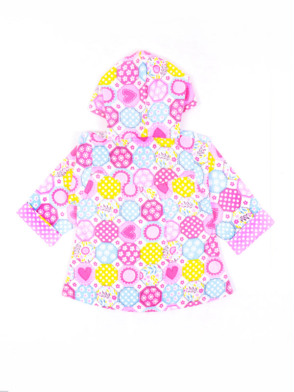 WG Newborn Hooded T-Shirt 3Mths - 6Mths Designed Pink
