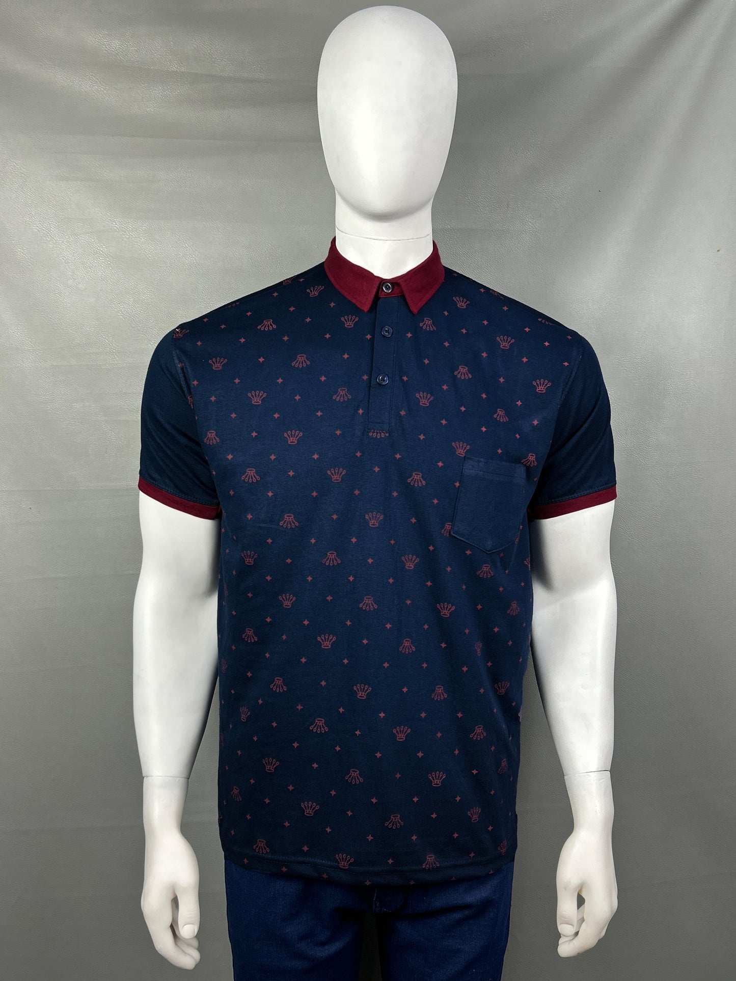 Navy Blue T-Shirt For Men MTS212