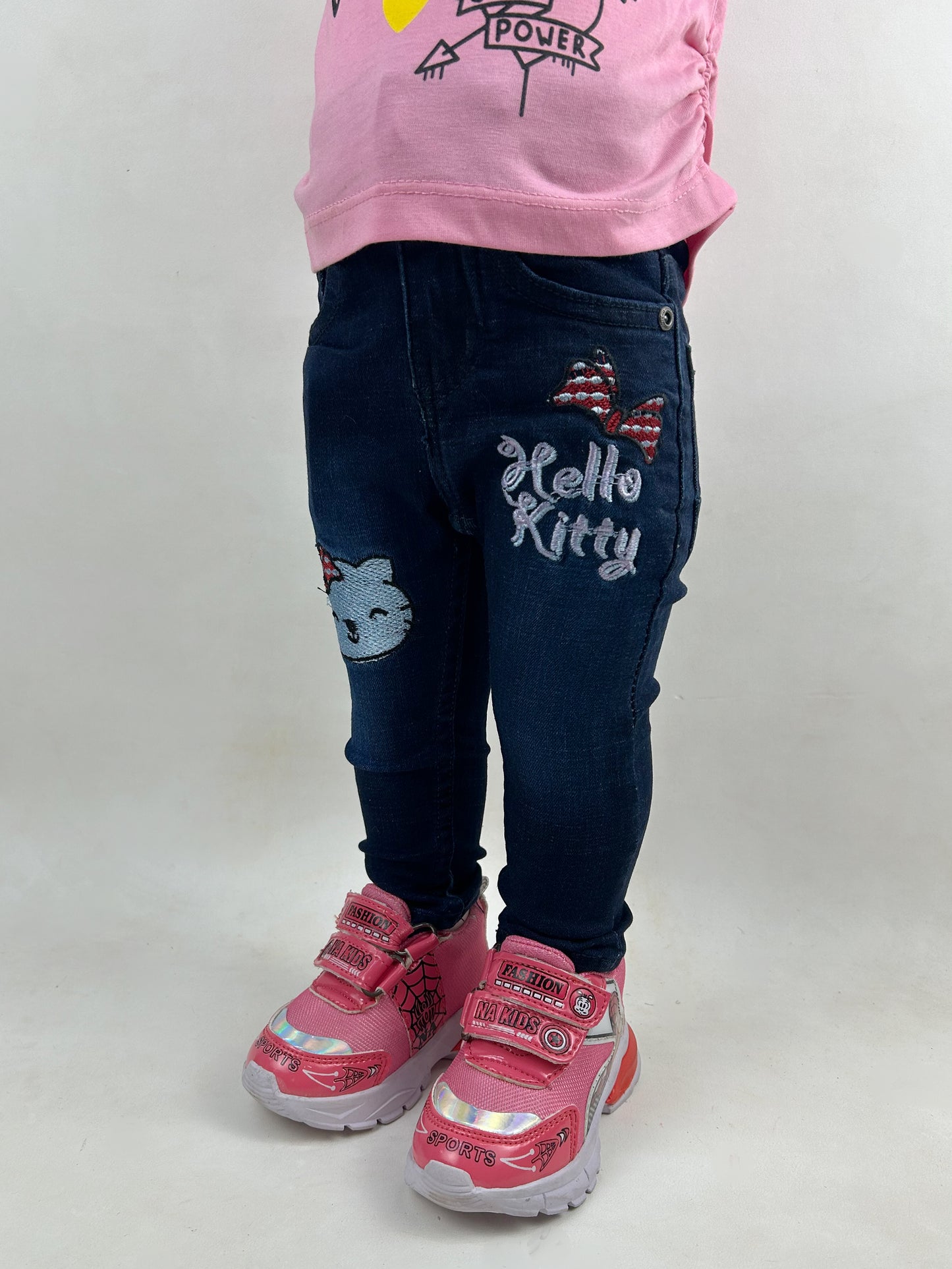 2Yrs - 8Yrs Navy Blue Stretchable Denim Jeans For Girls GJ13