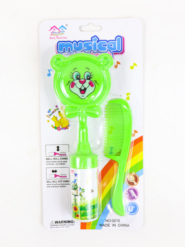 Baby Musical Hair-Brush and Comb Set Green