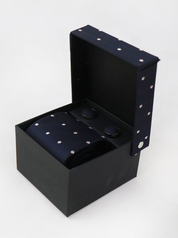 TBS34 3Pcs Tie Gift Box Tie Cuff-Link Pocket Square
