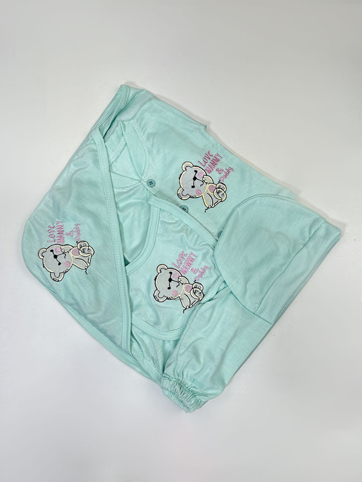 0Mth - 3Mth Green 5Pcs Gift Set For Newborn HG NBGS239