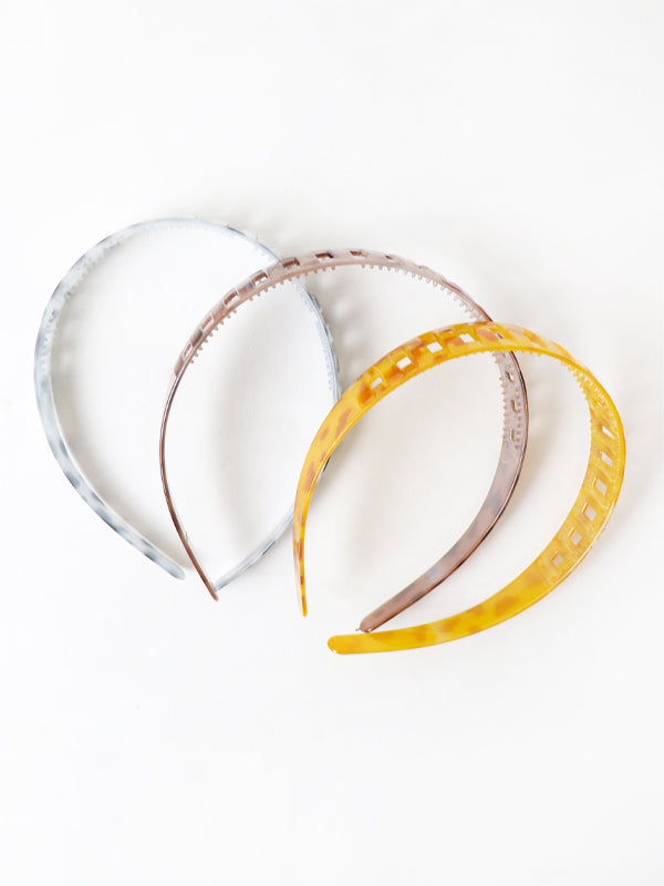 GHB01 Pack of 3 Plastic Head Band for Girls Multicolor