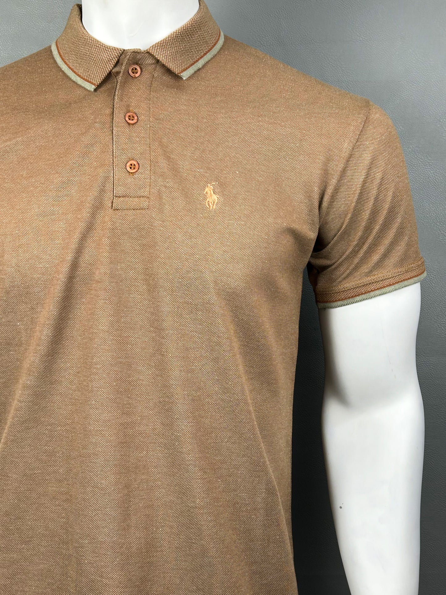 Sand Brown Polo T-Shirt For Men MTS160